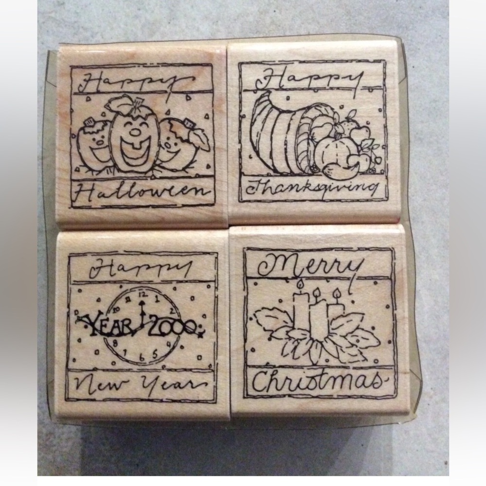 D.O.T.S rubber stamps. Specific Holidays, Misc Sayings, Small Flowers, Leaves - Picture 2 of 8